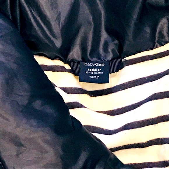 Baby Gap | Navy Blue Puffy Jacket | Unisex | Size 12-18m - Picture 6 of 6